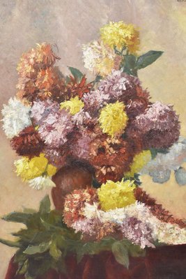 Flower Painting, Oil On Canvas, 19th-Century-YVI-860780