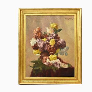 Flower Painting, Oil On Canvas, 19th-Century-YVI-860780