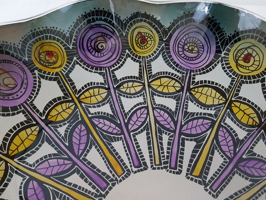 Flower Patterned Glass Dish by Carlo Pagani, 1950s-DOA-647021