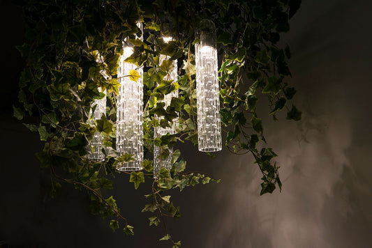 Flower Power Chandelier with Murano Glass and Artificial Ivy from VGnewtrend