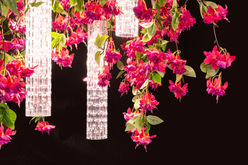 Flower Power Fuchsia Cascade Square Chandelier in Fuchsia Color from VGnewtrend, Italy