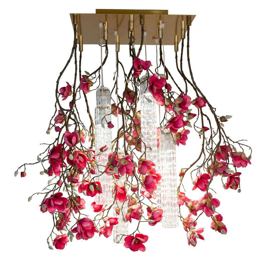 Flower Power Fuchsia Magnolia Chandelier from VGnewtrend, Italy