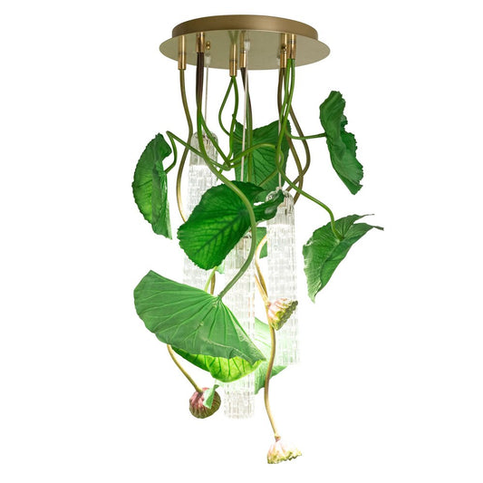 Flower Power Lotus Dichondra Round Chandelier from VGnewtrend, Italy