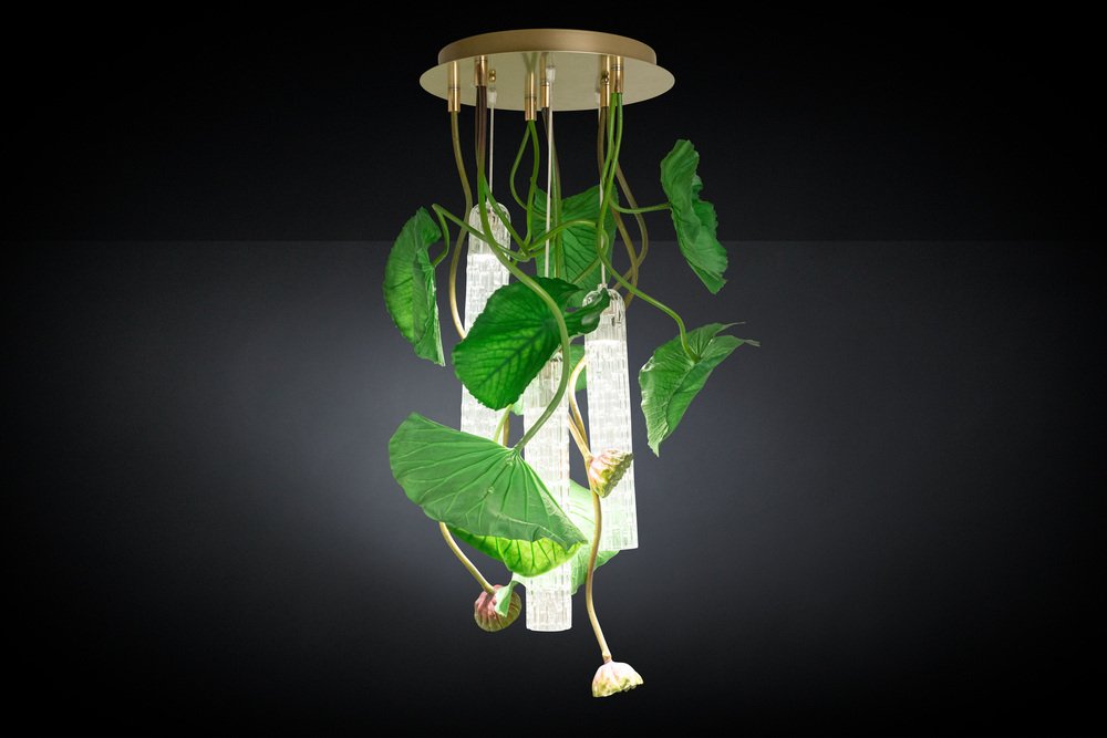 Flower Power Lotus Dichondra Round Chandelier from VGnewtrend, Italy