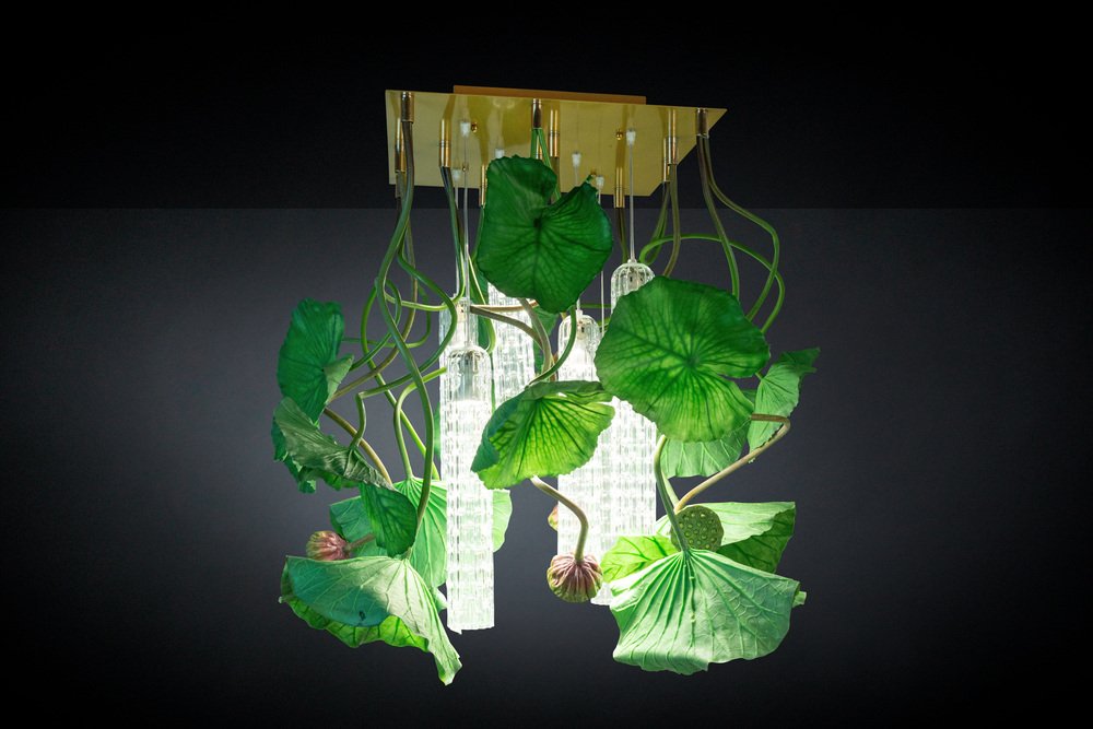 Flower Power Lotus Dichondra Square Chandelier from VGnewtrend, Italy