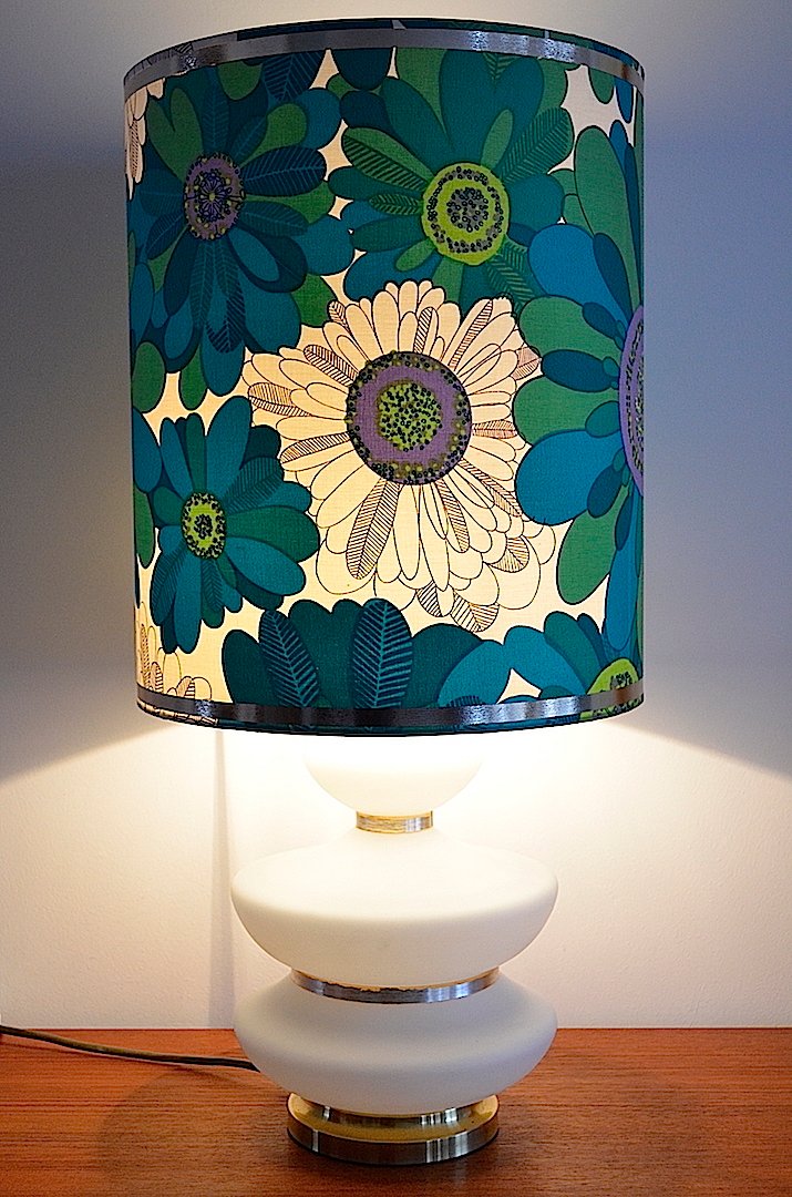 Flower Power Style Table Lamp, 1970s