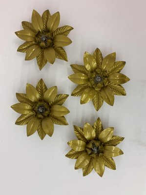 Flower Sconce, 1970s, Set of 4-BGP-1113626