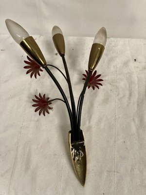 Flower Sconces, 1950s, Set of 2-VRR-1786764