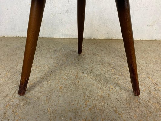 Flower Stool with Three Wooden Feet, 1950s-GPQ-1782301