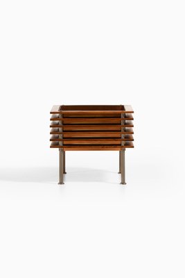 Flower Table in Rosewood, Steel and Copper Box attributed to Nils Jonsson, 1960s-SC-2022148