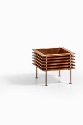 Flower Table in Rosewood, Steel and Copper Box attributed to Nils Jonsson, 1960s-SC-2022148