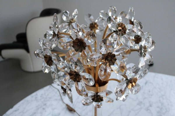 Flower Table Lamp in Crystal Glass Chalice from Palwa-FJP-1798549