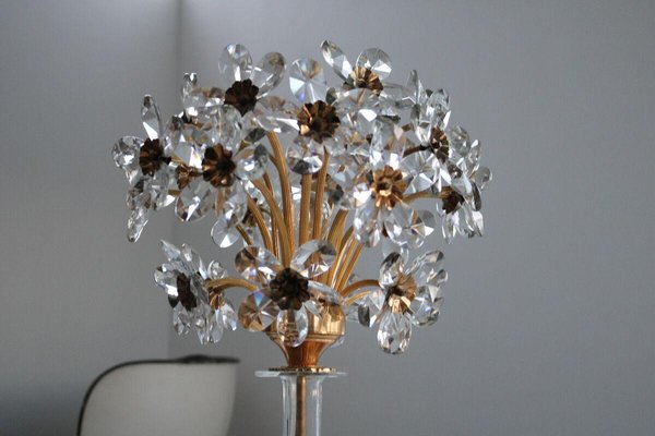 Flower Table Lamp in Crystal Glass Chalice from Palwa-FJP-1798549