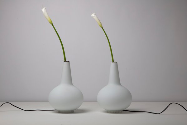 Flower Table Lamps Mod. 1837 by Max Ingrand for Fontana Arte, 1960s, Set of 2-DZU-1991848