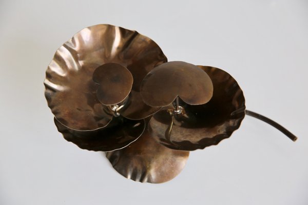 Flower Wall Light in Patinated Brass-WCM-1348056