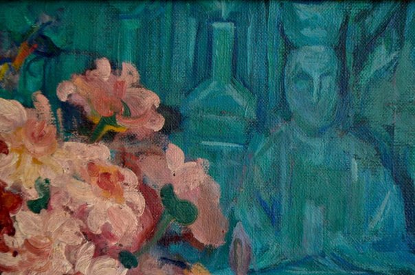 Flowers and Still Life Oil Painting by Gwenn Le Galienne, 1930s-AIU-704975