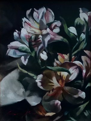 Flowers - Oil on Canvas - Francesca Strino - Italy-YUW-912581