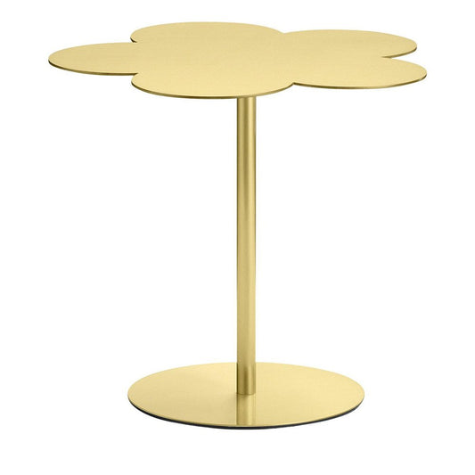 Flowers Satin Brass Medium Side Table by Stefano Giovannoni