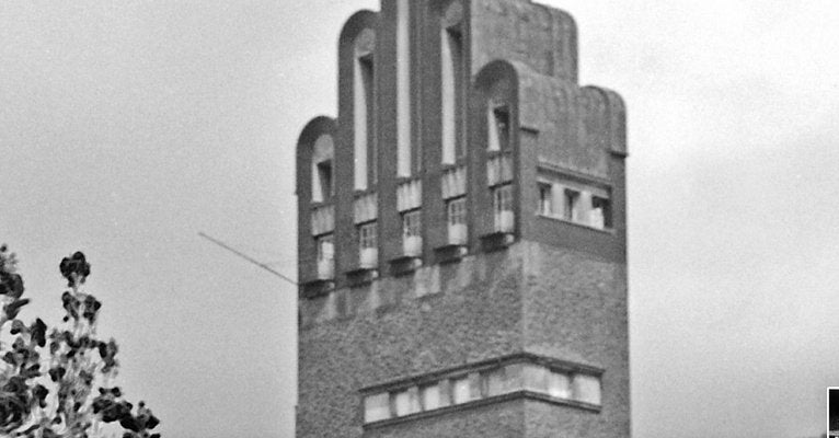 Flowers Wedding Tower Mathildenhoehe Darmstadt, Germany, 1938, Printed 2021-DYV-997877