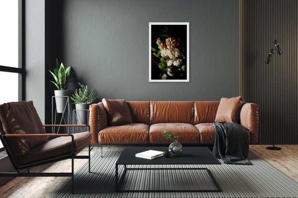 Flowers with Caravaggio Light, Still Life Giclée Photo, 2021-RWC-1016098