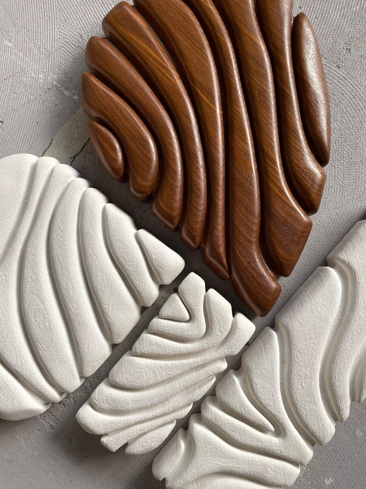 Flowing Creature Carrara Wall Sculpture by Eline Baas