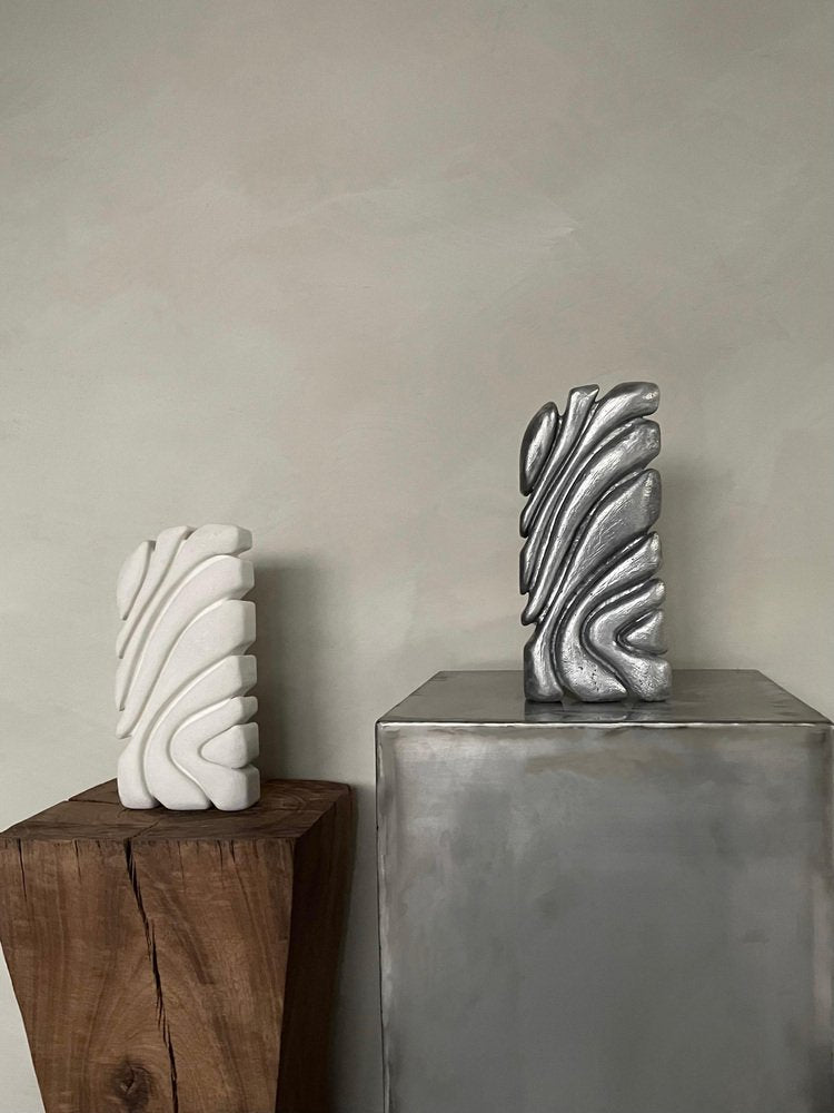 Flowing Creature Carrara Wall Sculpture by Eline Baas