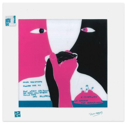 Fluire con te - Screen Print on Acetate by E. Pouchard - 1973 1973