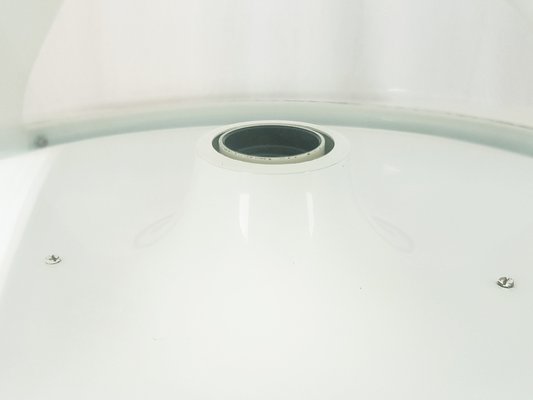 Flush Mount in White and Clear Murano Glass and Metal by Carlo Nason for Mazzega, 1960s-RD-1775354