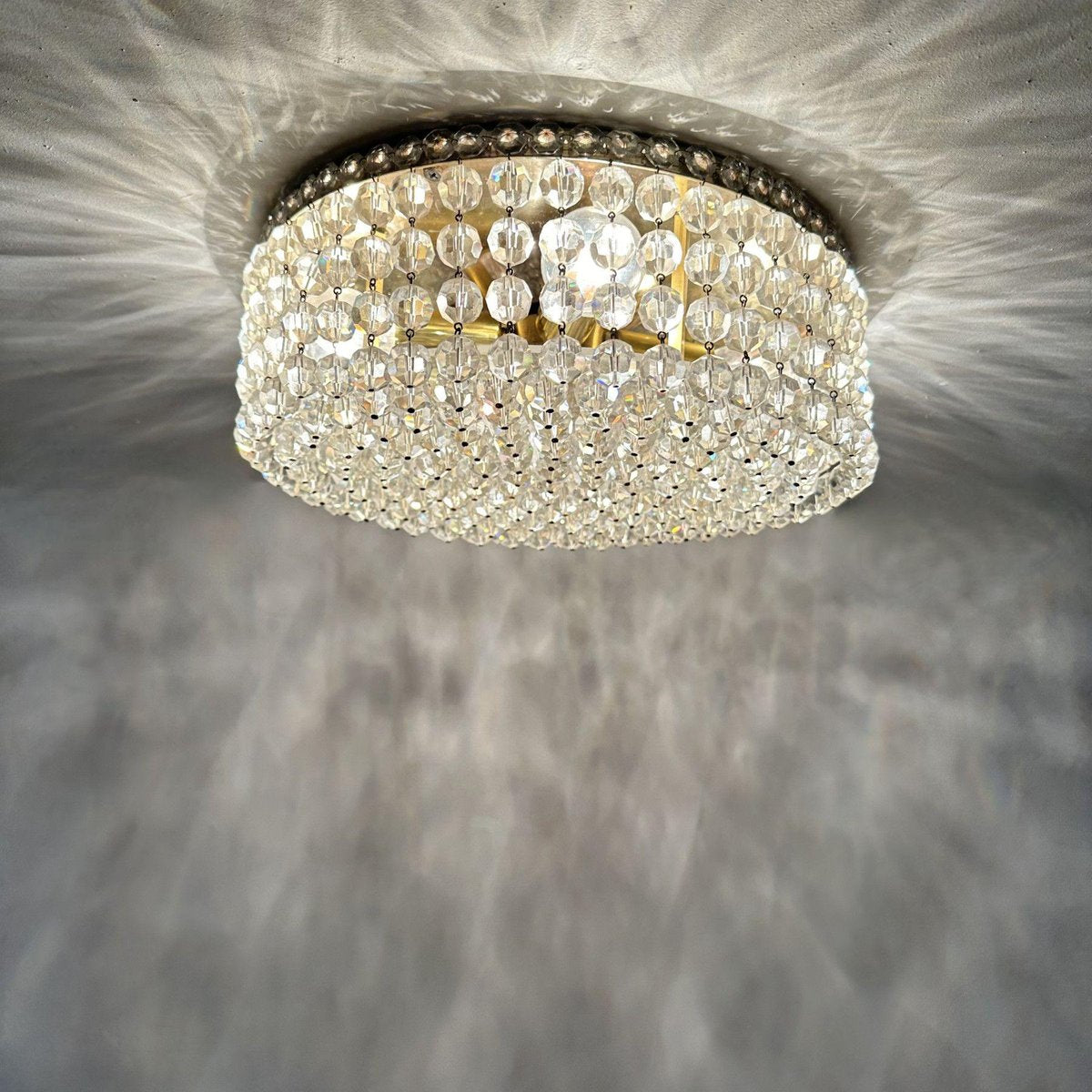 Flush Mount with Swarovski Crystals, 1970s