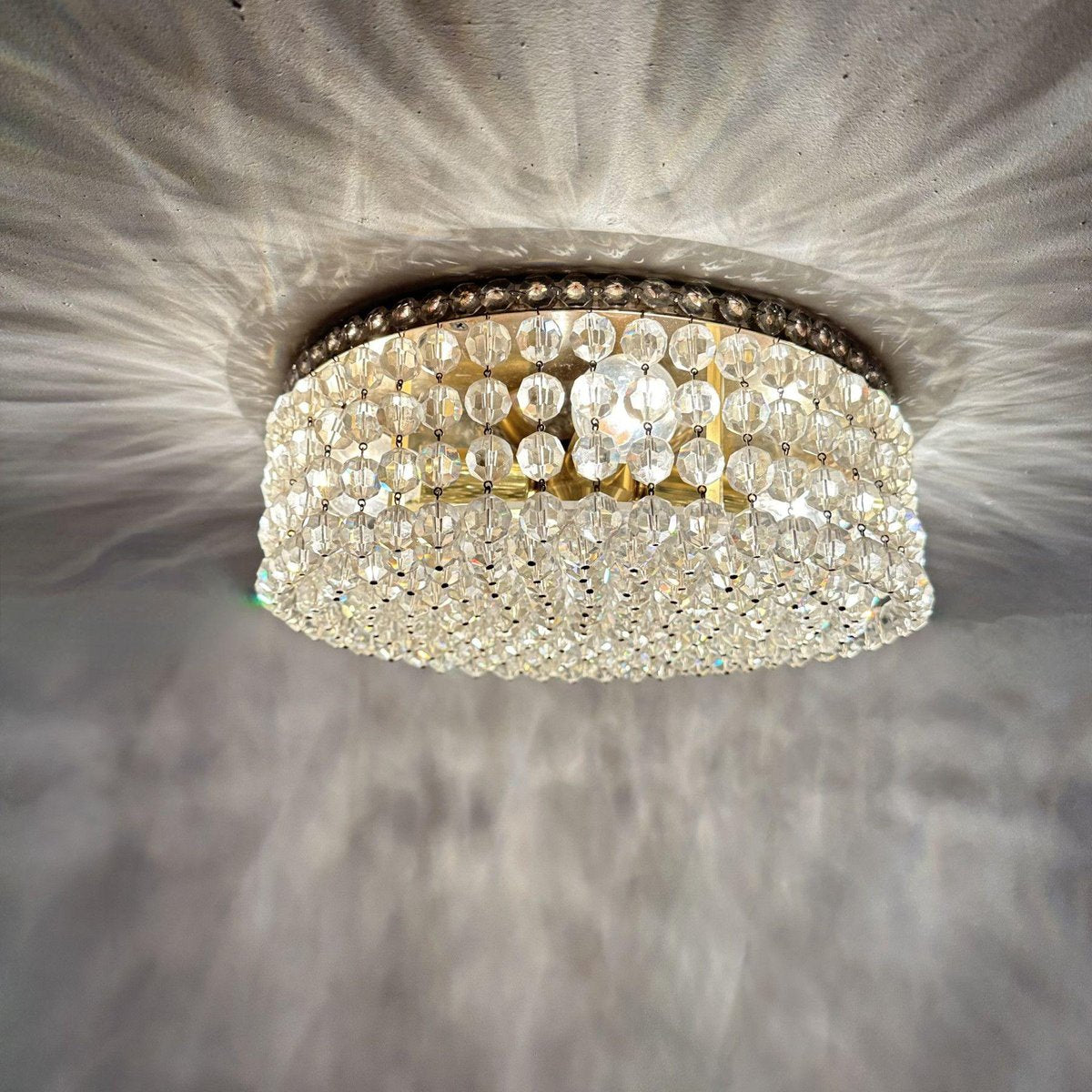 Flush Mount with Swarovski Crystals, 1970s