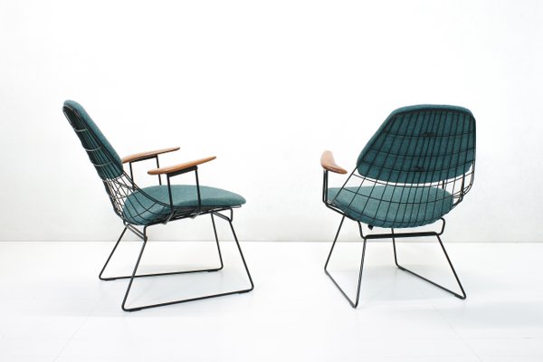 FM06 Wire Lounge Armchairs by Cees Braakman & Adriaan Dekker for Pastoe, Set of 2-SES-2032203