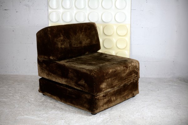 Foam & Velvet Amber Chair, France, 1970-MAO-1137282