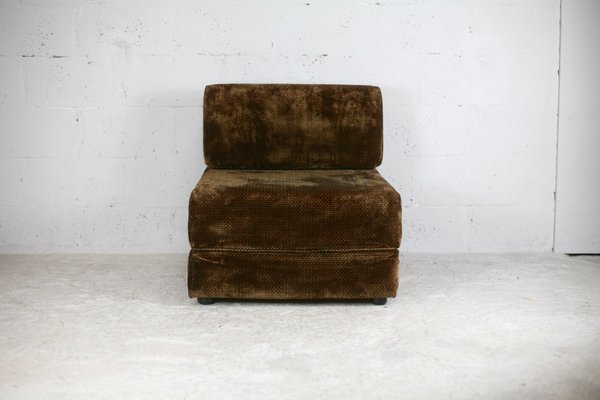 Foam & Velvet Amber Chair, France, 1970-MAO-1137282