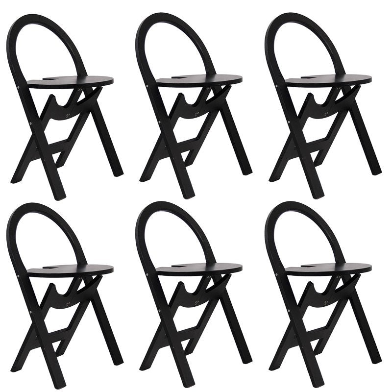 Foldable Plywood Chairs, Denmark, 1990s, Set of 6