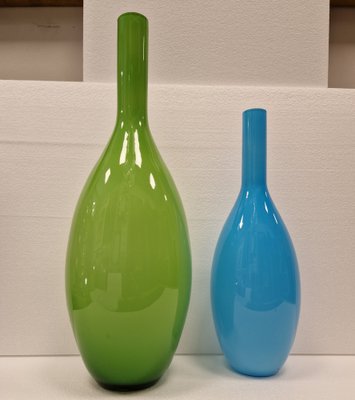 Folding and Blown Glass Vases, Italy, 1950s, Set of 3-NUC-1782154