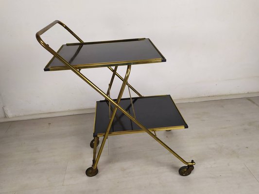 Folding Cart on Wheels in Brass-EAD-1259048