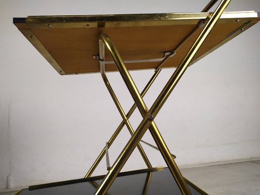 Folding Cart on Wheels in Brass-EAD-1259048