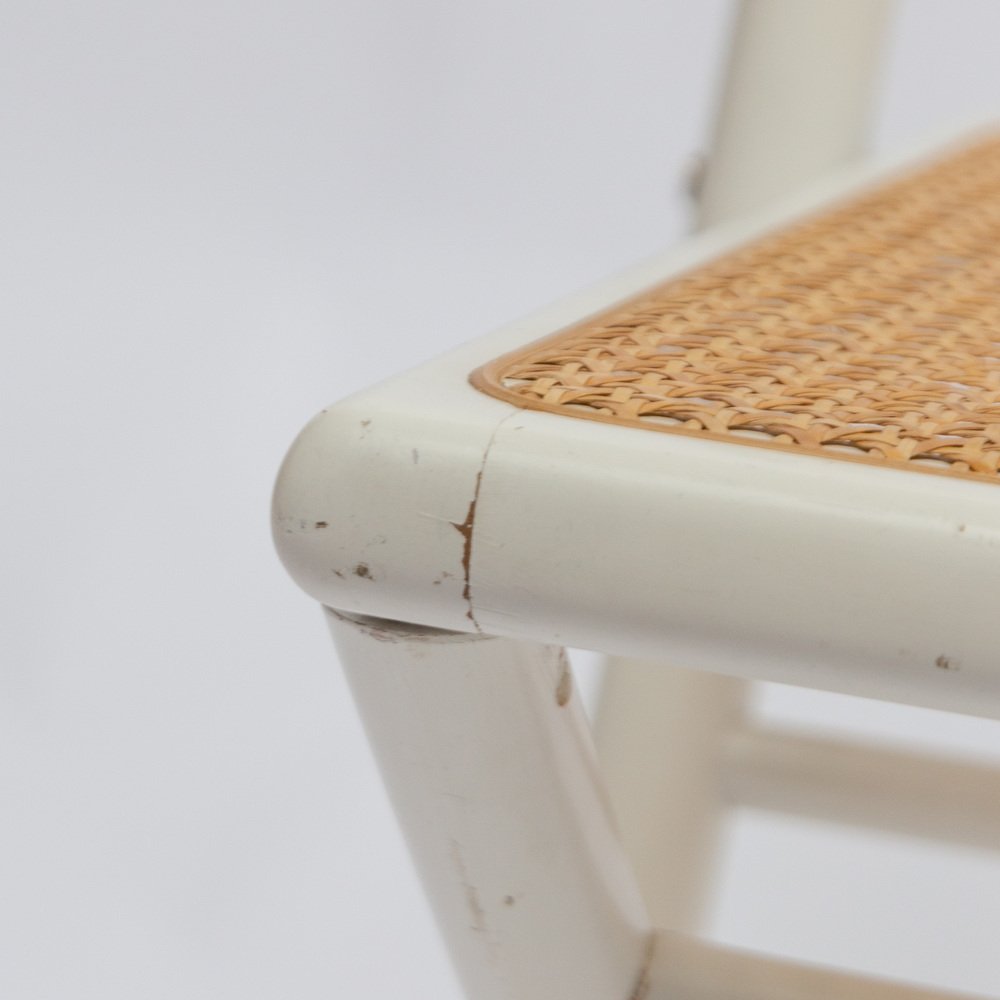 Folding Chair in White Lacquered Wood, 1970s