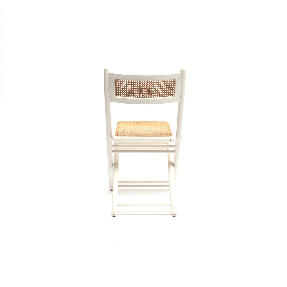 Folding Chair in White Lacquered Wood, 1970s