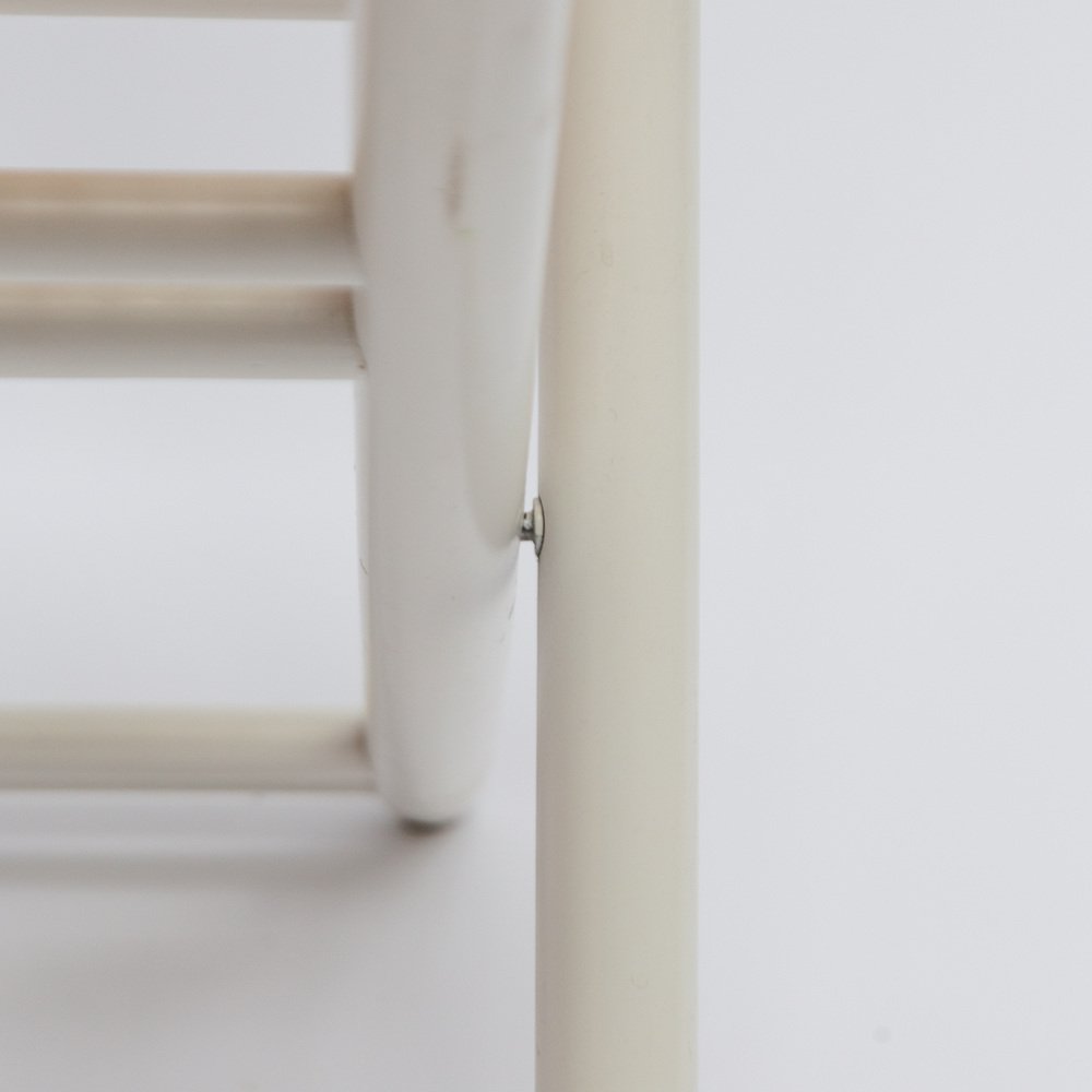 Folding Chair in White Lacquered Wood, 1970s