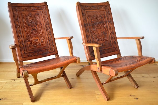 Folding Chairs by Angel I. Pazmino for Muebles de Estilo, 1960s, Set of 2-OV-676224