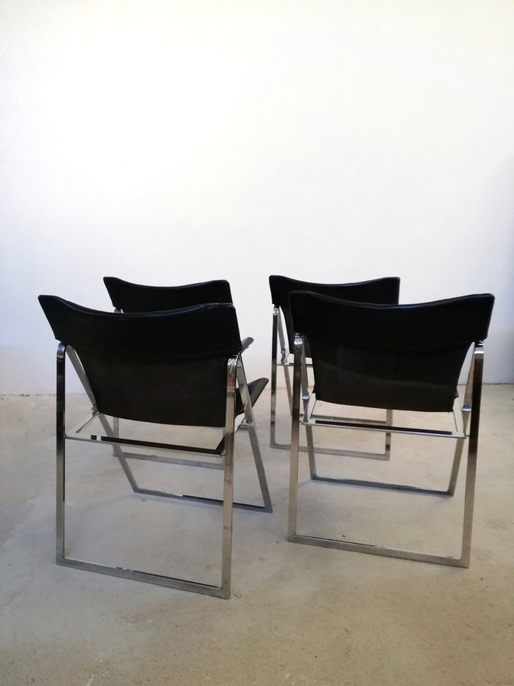 Folding Chairs by Marcello Cuneo for Amar, 1970s, Set of 4