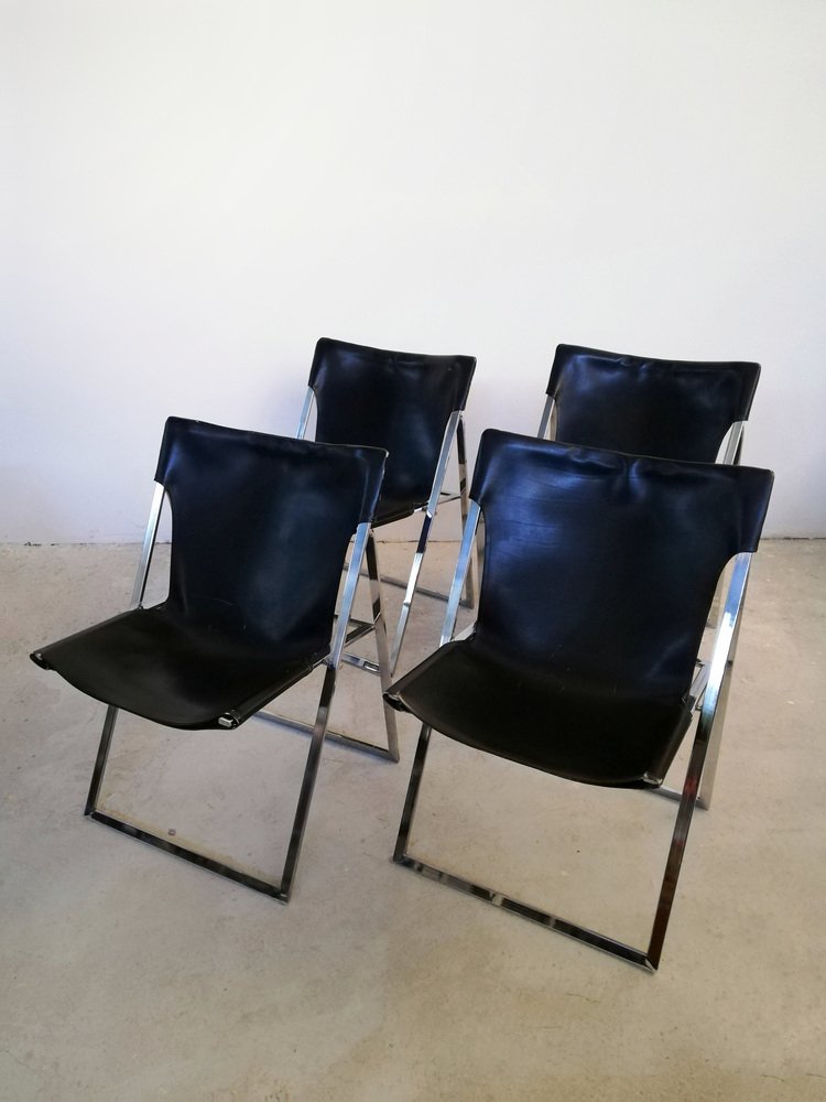 Folding Chairs by Marcello Cuneo for Amar, 1970s, Set of 4