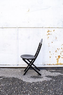 Folding Chairs in Wood, Italy, 1960s, Set of 4-VCV-1722729