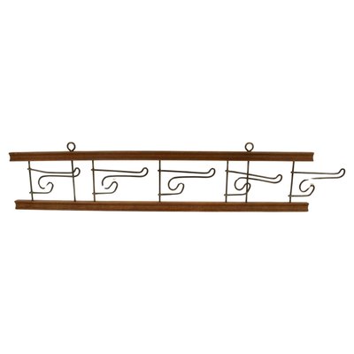 Folding Coat Rack in Walnut and Bent Metal, 1900s-BAF-2032815