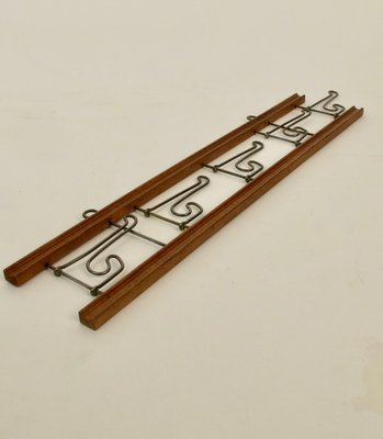 Folding Coat Rack in Walnut and Bent Metal, 1900s-BAF-2032815