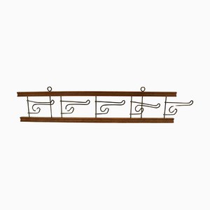 Folding Coat Rack in Walnut and Bent Metal, 1900s-BAF-2032815