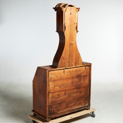 Folding Secretary with Built-in Clock, 1750s-VAP-1150836