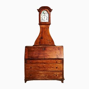 Folding Secretary with Built-in Clock, 1750s-VAP-1150836