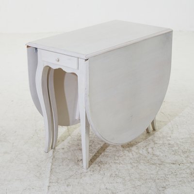 Folding Table in Antique White with Rounded Edges-VAP-971379